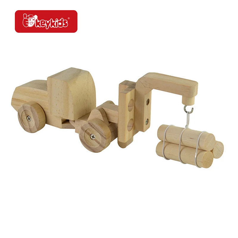 Educational STEM Toy Wooden Vehicles Arts and Craft Toy for Children W03A161